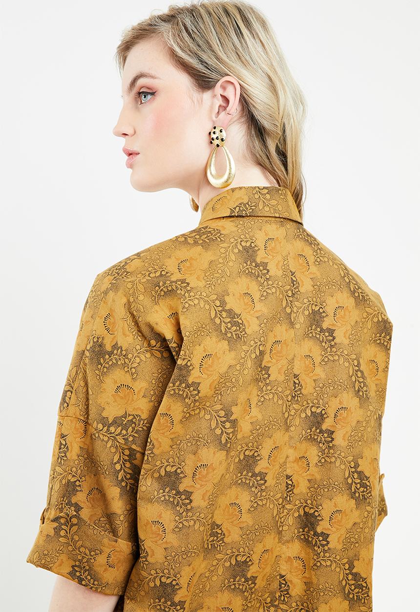 AMANDA LAIRD CHERRY - Thutho shirt dress - orange