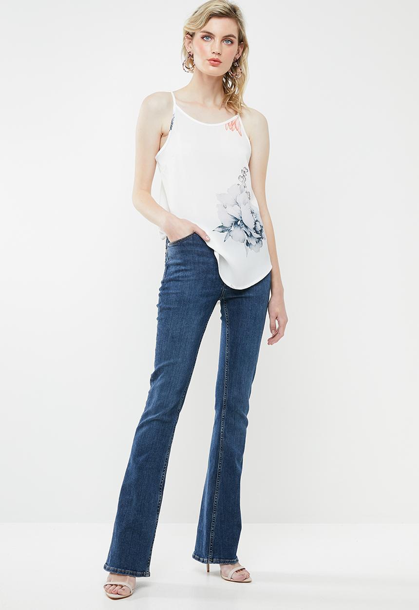Revenge - Sleeveless floral top - white