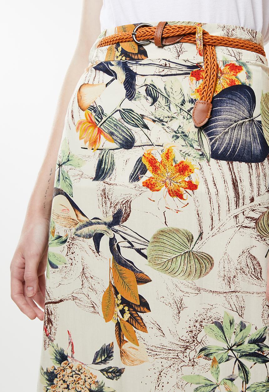 Revenge - Floral belted maxi skirt - multi 