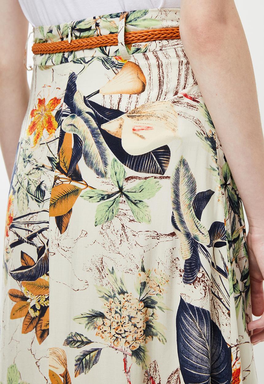 Revenge - Floral belted maxi skirt - multi 