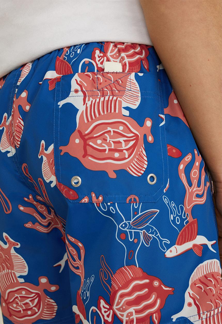 MANGO - Florpa swimming trunks - blue & red