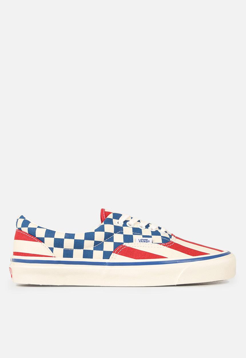 Vans - Ua era anaheim factory 95 - og red stripes/og blue check