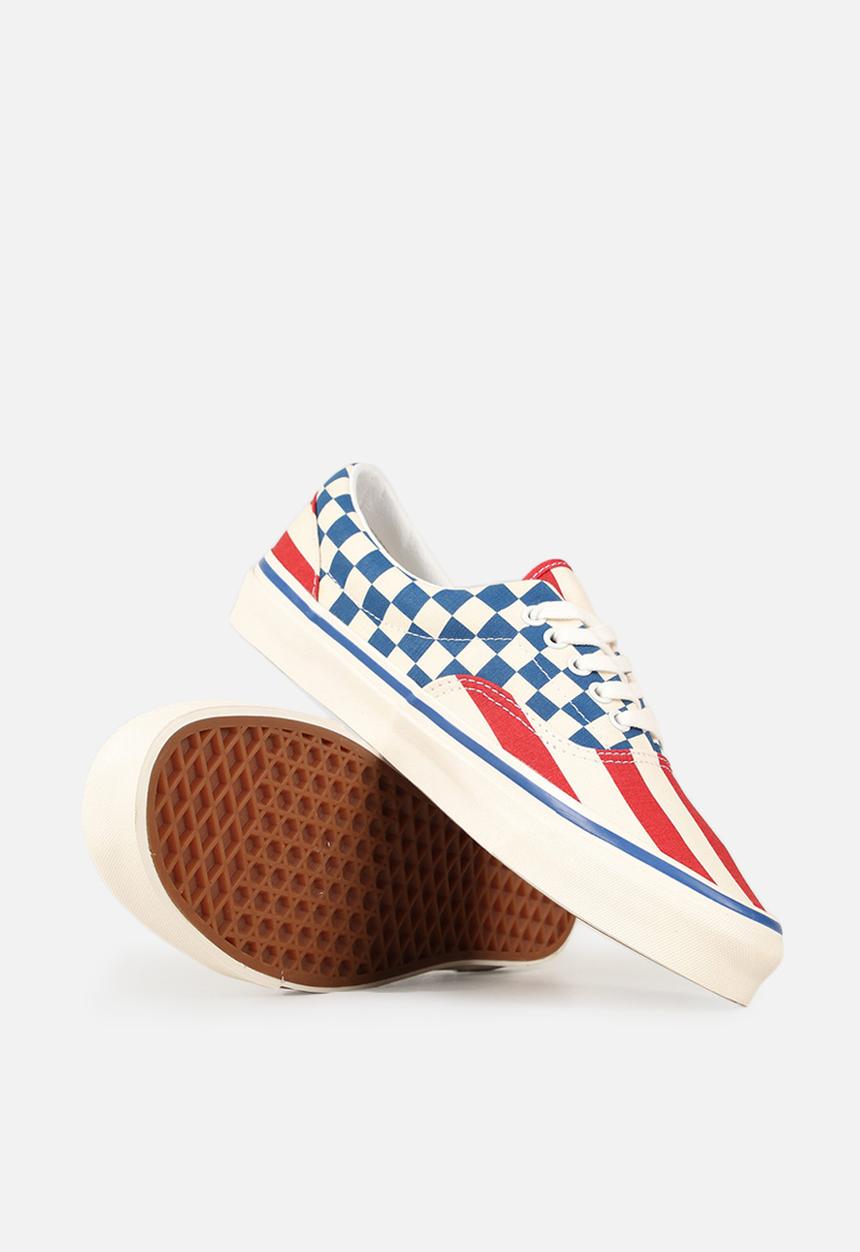 Vans - Ua era anaheim factory 95 - og red stripes/og blue check