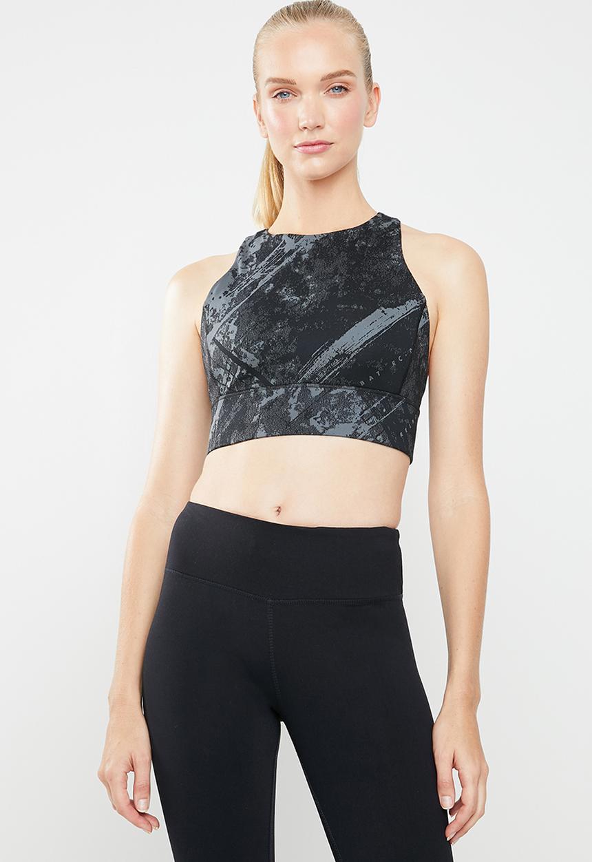 Reebok - Combat jacquard bralette - charcoal