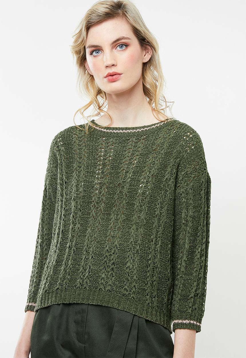 Jacqueline de Yong - Mynte pullover knit - green