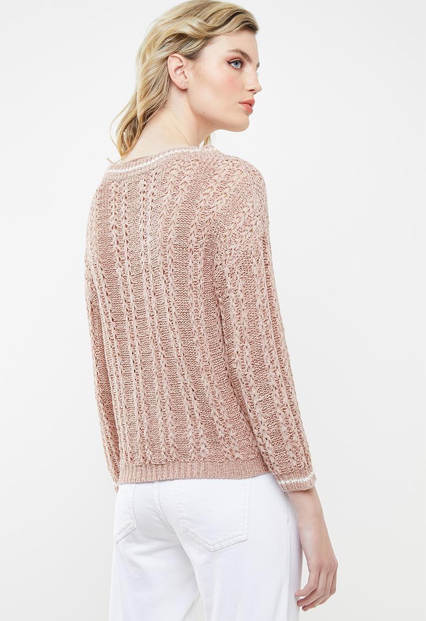 Jacqueline de Yong - Mynte pullover knit - pink