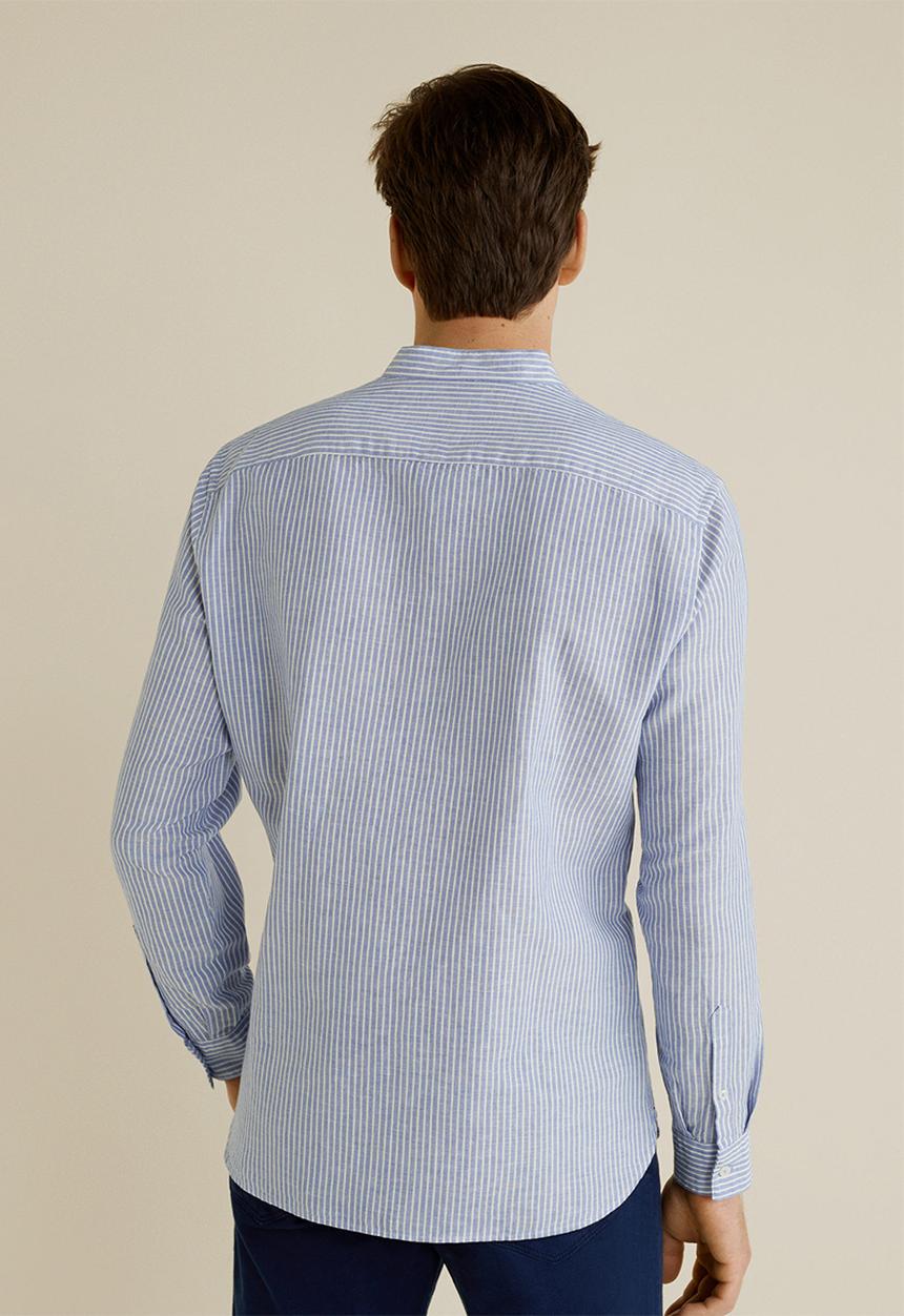 MANGO - Eloisa shirt - blue & white 