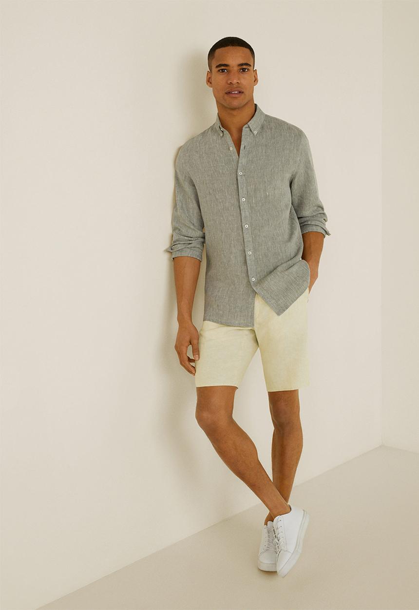 MANGO - Carp 4 bermuda shorts - off white