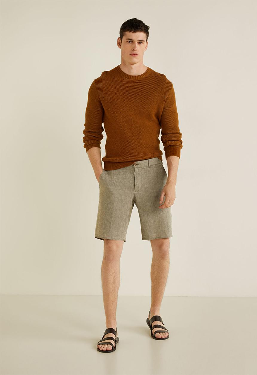 MANGO - Carp 4 bermuda shorts - khaki green