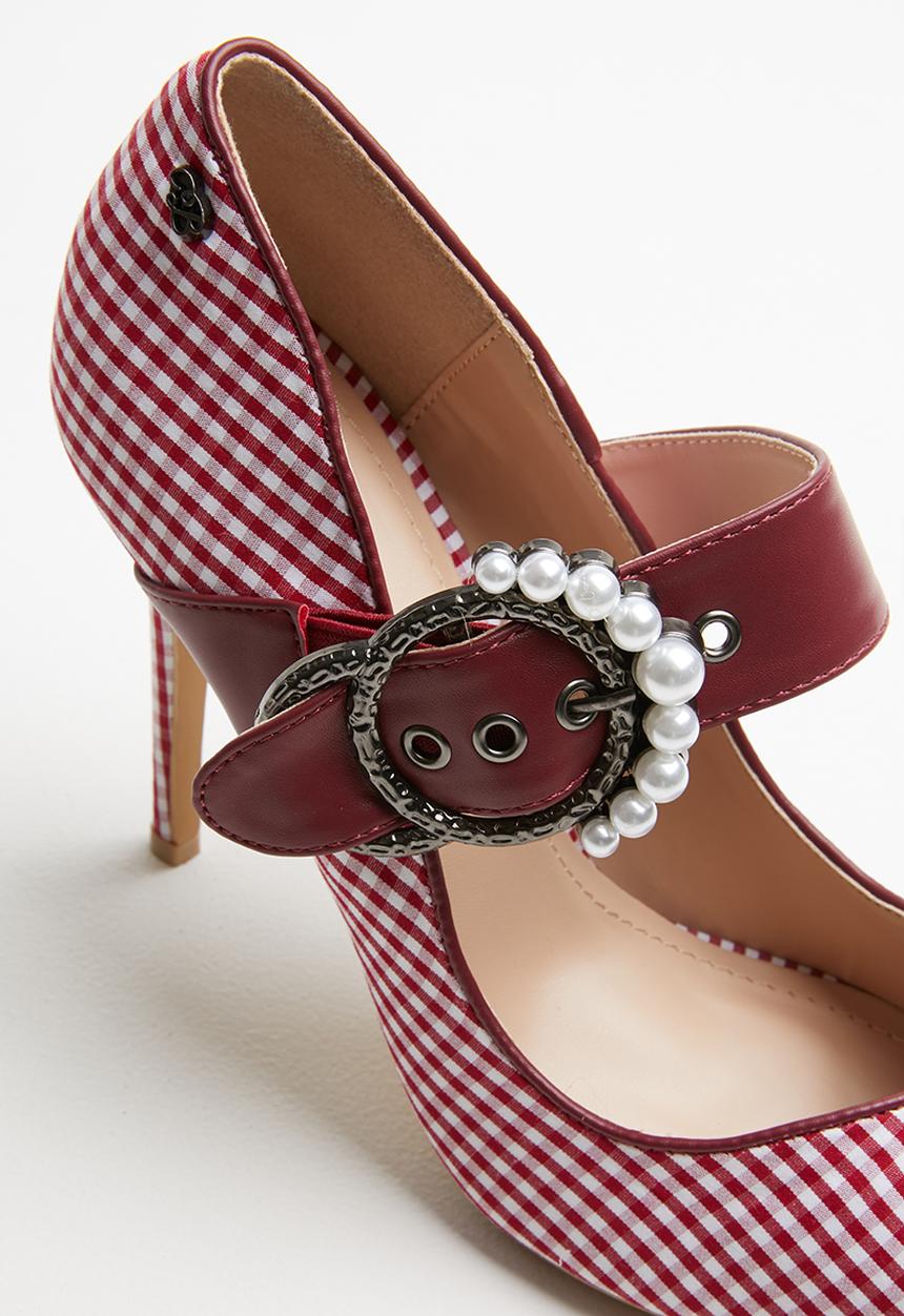 Miss Black - Karabo heel - red & white