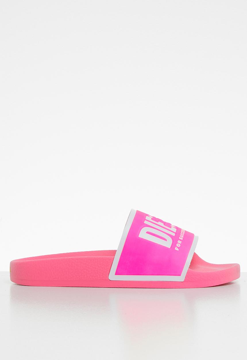 Diesel  - SA-valla w slides - pink carnation/star white