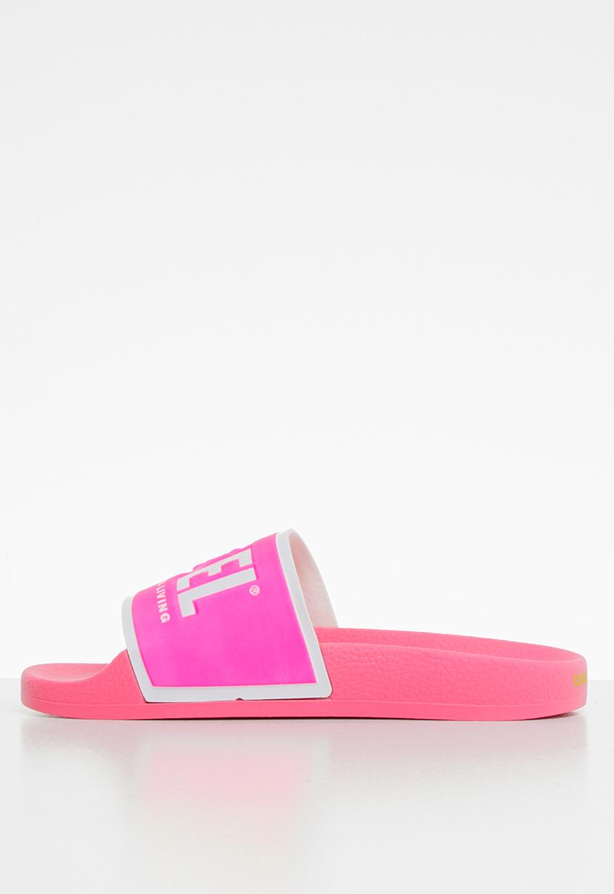 Diesel  - SA-valla w slides - pink carnation/star white