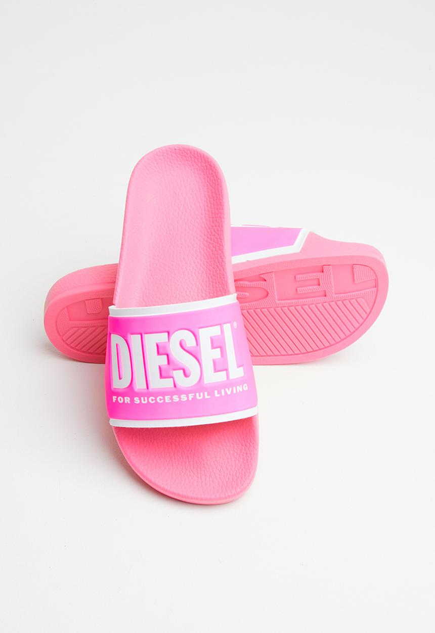Diesel  - SA-valla w slides - pink carnation/star white