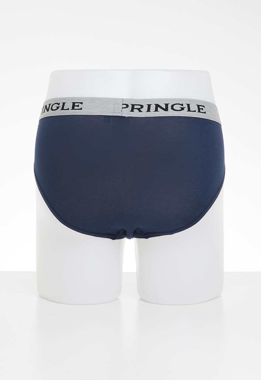 Pringle of Scotland - George 2 pack plain briefs - navy