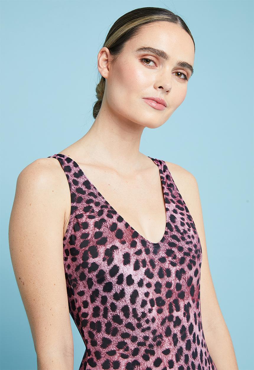Superbalist - Low back one piece - purple & black