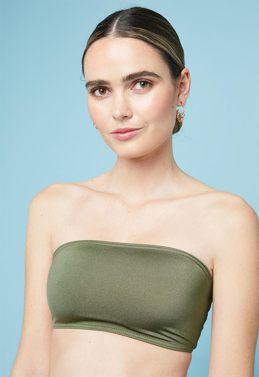 Superbalist - Bandeau bikini top - khaki