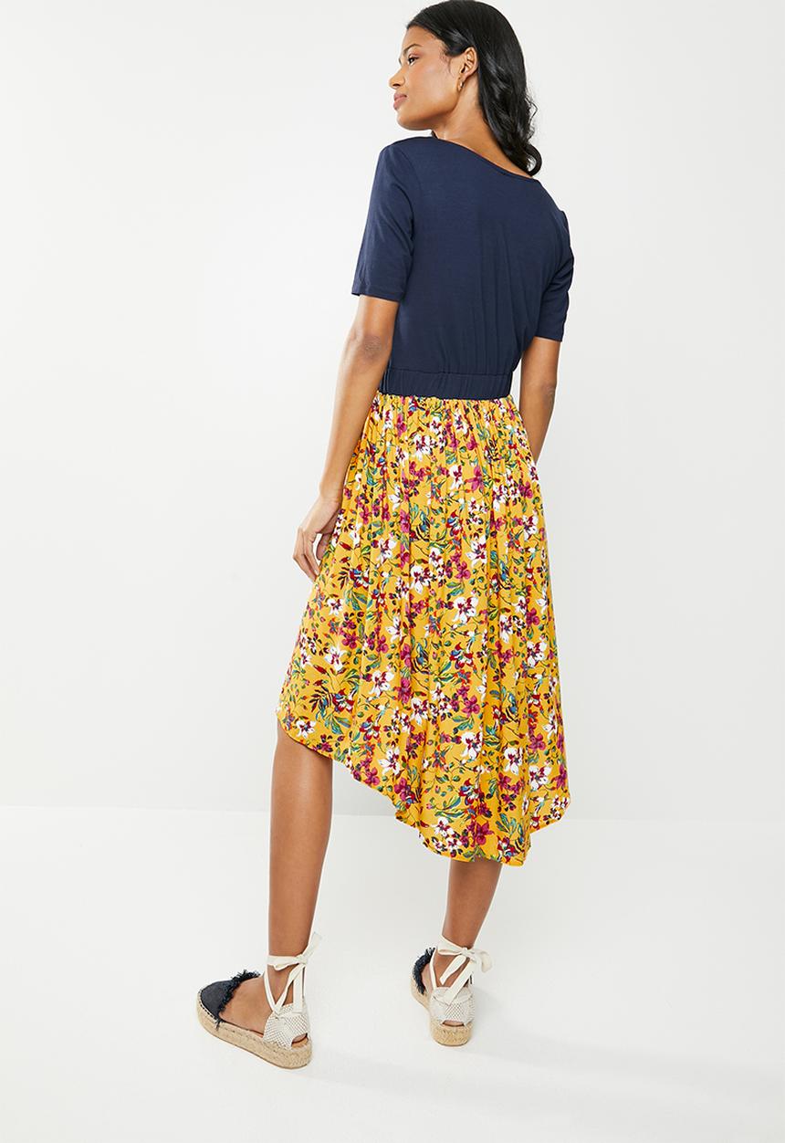 edit Maternity - Dipped hem combo dress - multi