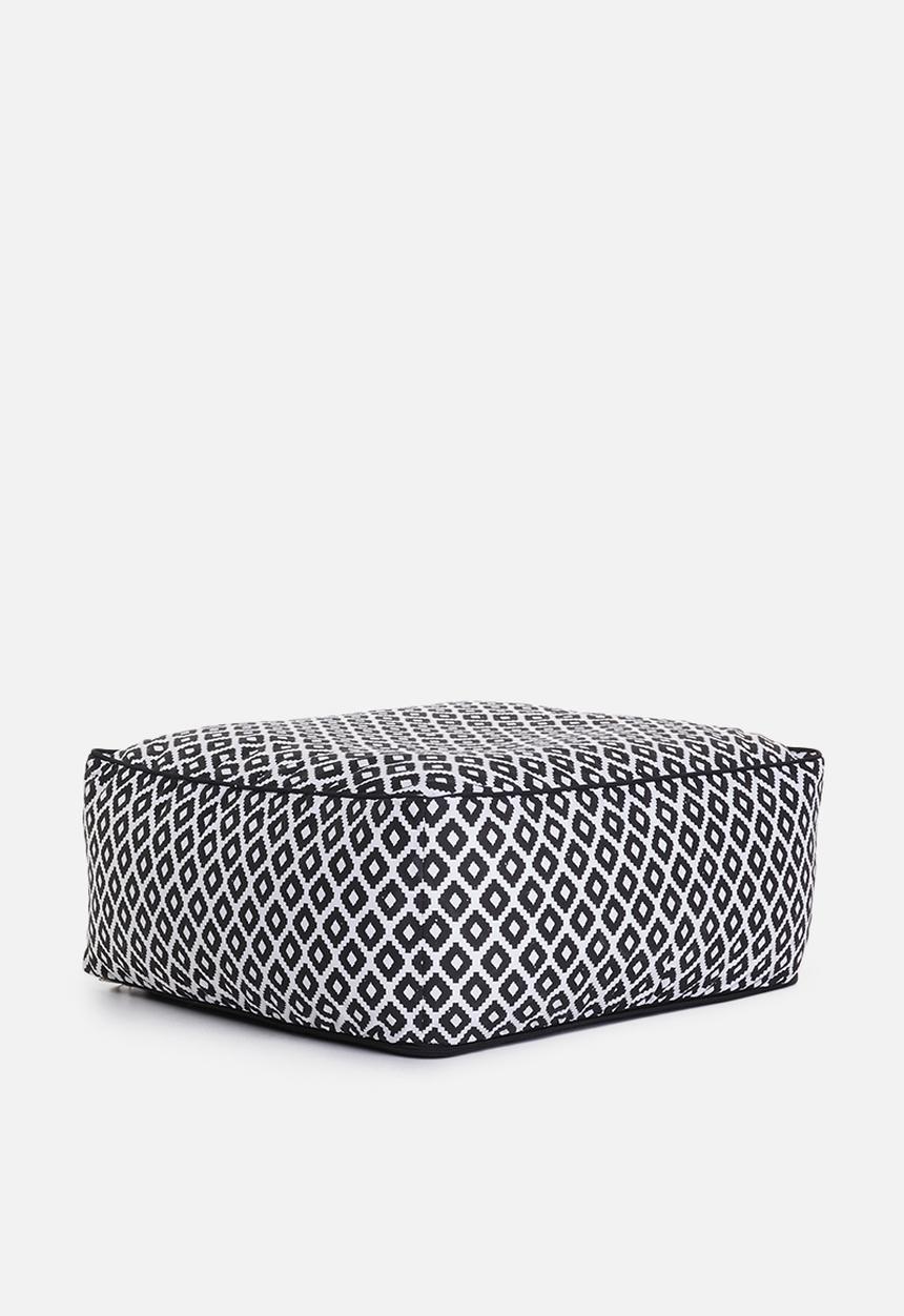Sixth Floor - Outdoor floor cushion - black geo