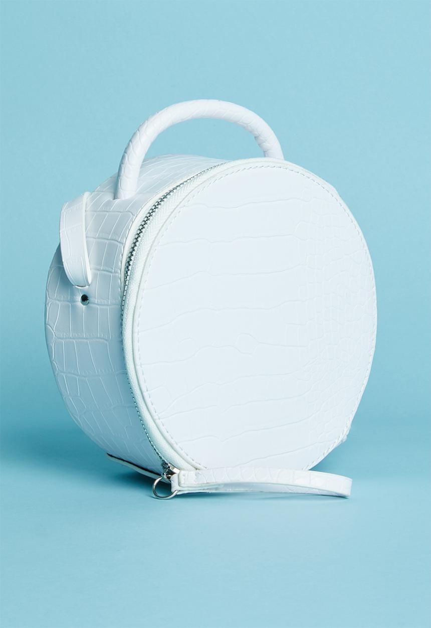 Superbalist - Round croc like bag - white