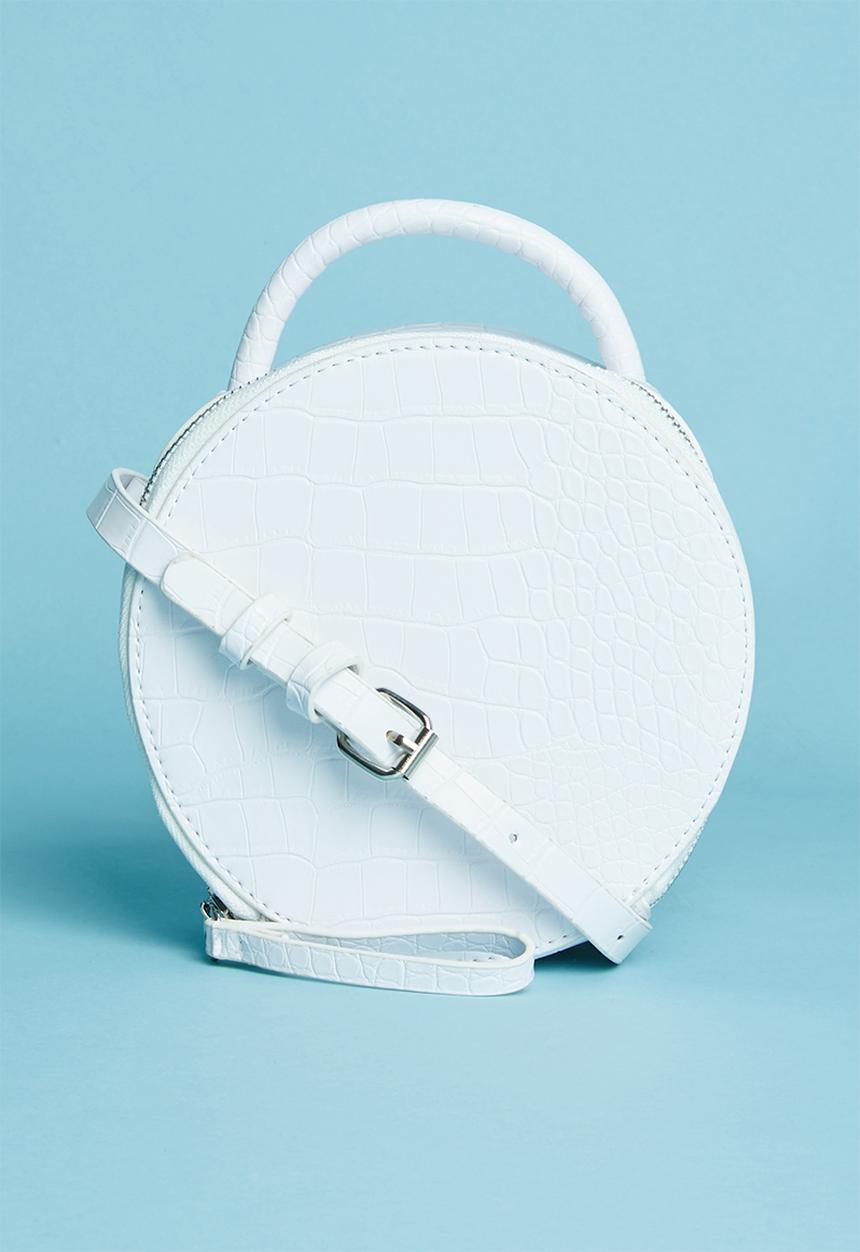 Superbalist - Round croc like bag - white