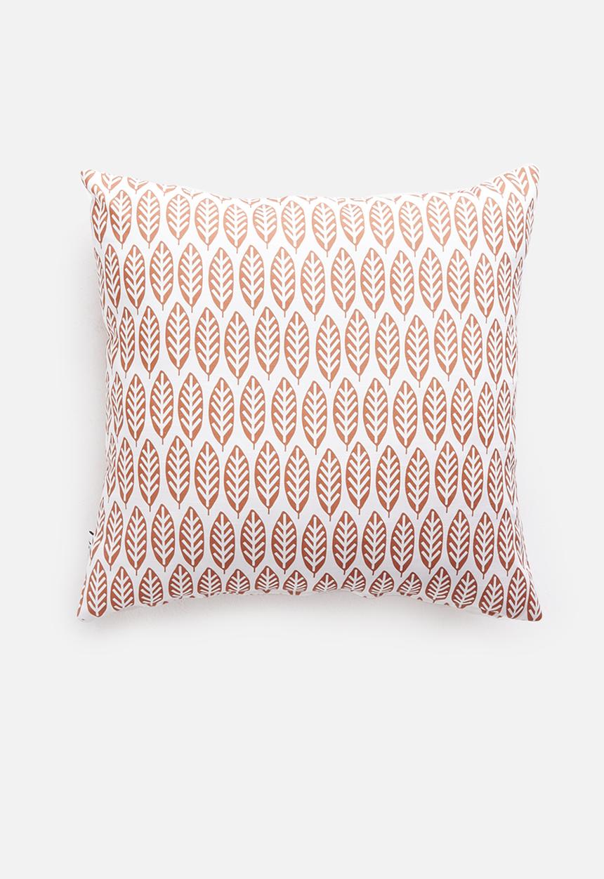 Sixth Floor - Leaves cushion cover - rust