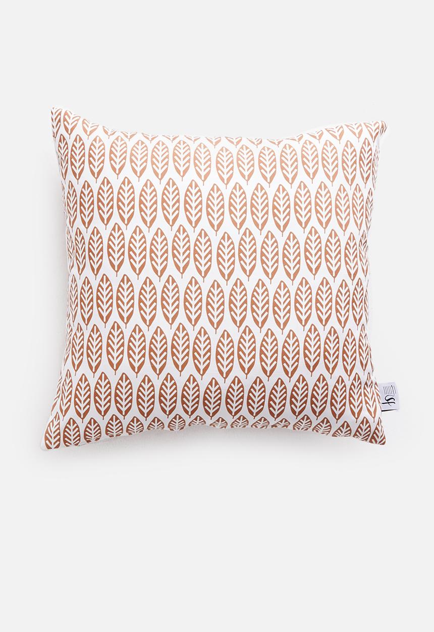 Sixth Floor - Leaves cushion cover - rust