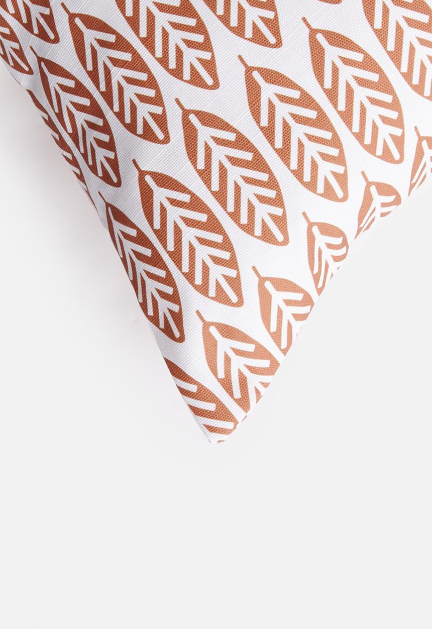 Sixth Floor - Leaves cushion cover - rust