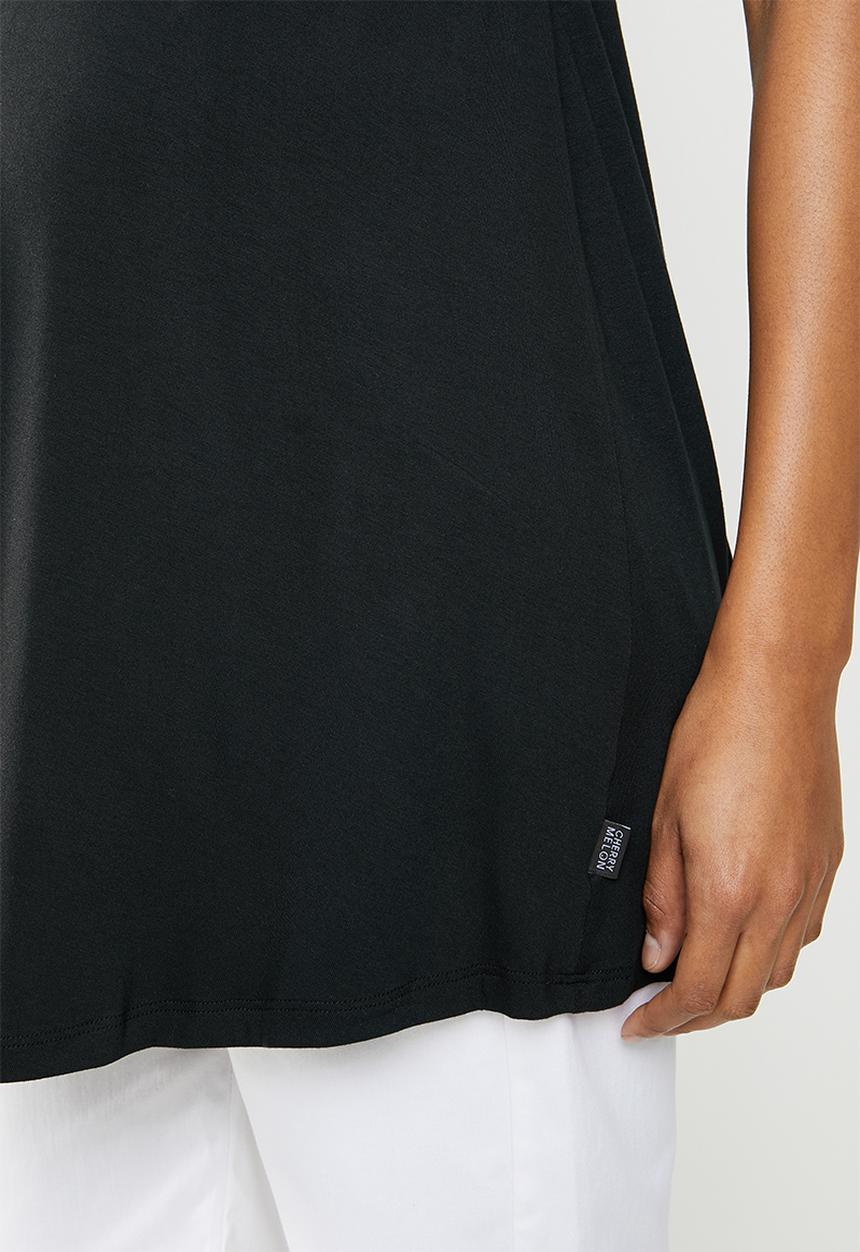 Cherry Melon - Underbust smock Top - black