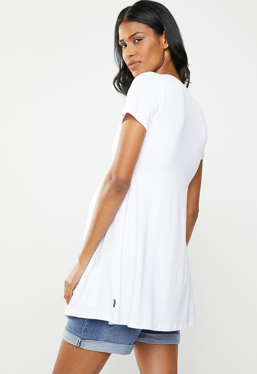 Cherry Melon - Underbust smock Top - white
