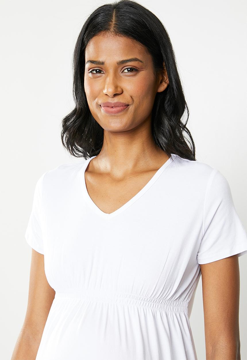 Cherry Melon - Underbust smock Top - white