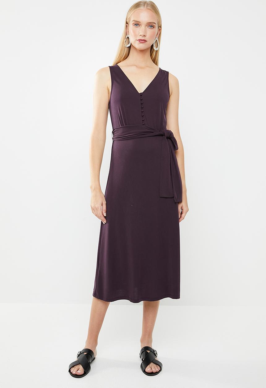 MANGO - Bow modal dress - purple