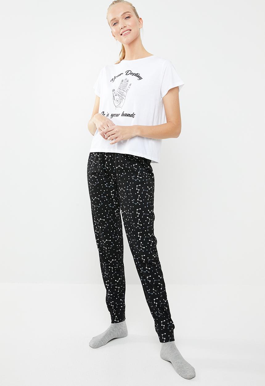 Brave Soul - Destiny top and bottom set - black & white