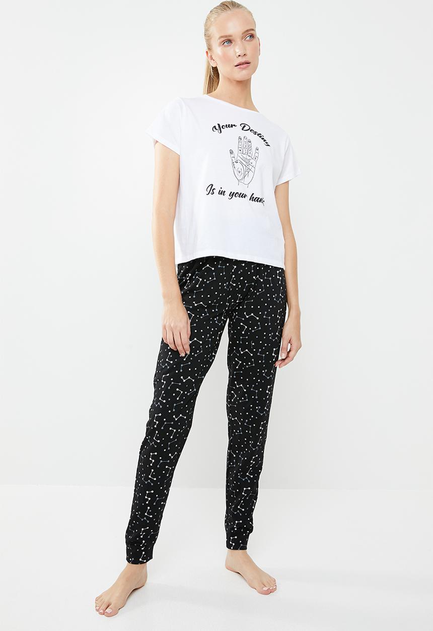 Brave Soul - Destiny top and bottom set - black & white