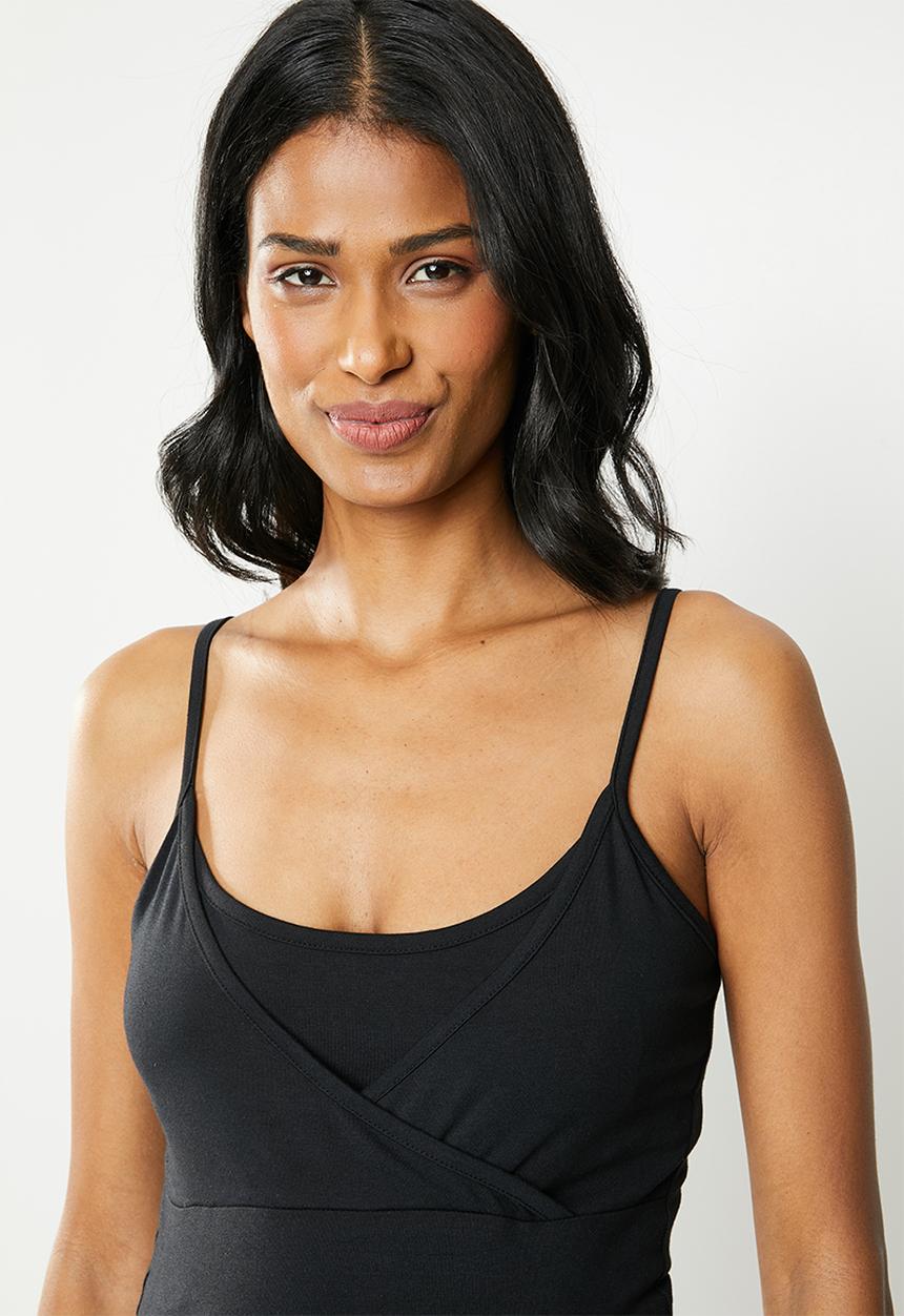 Cherry Melon - Crossover feeding top - black
