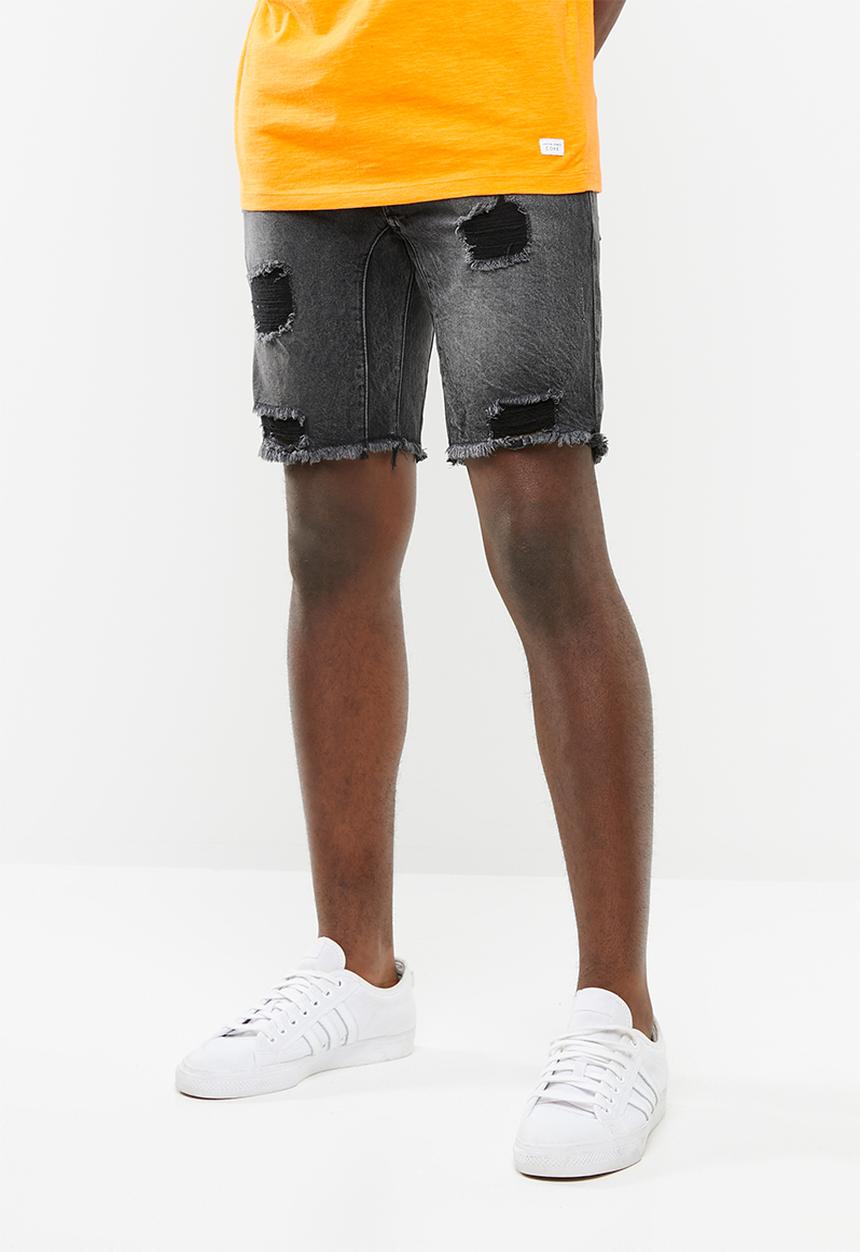 Cotton On - Customised ripped denim shorts - black