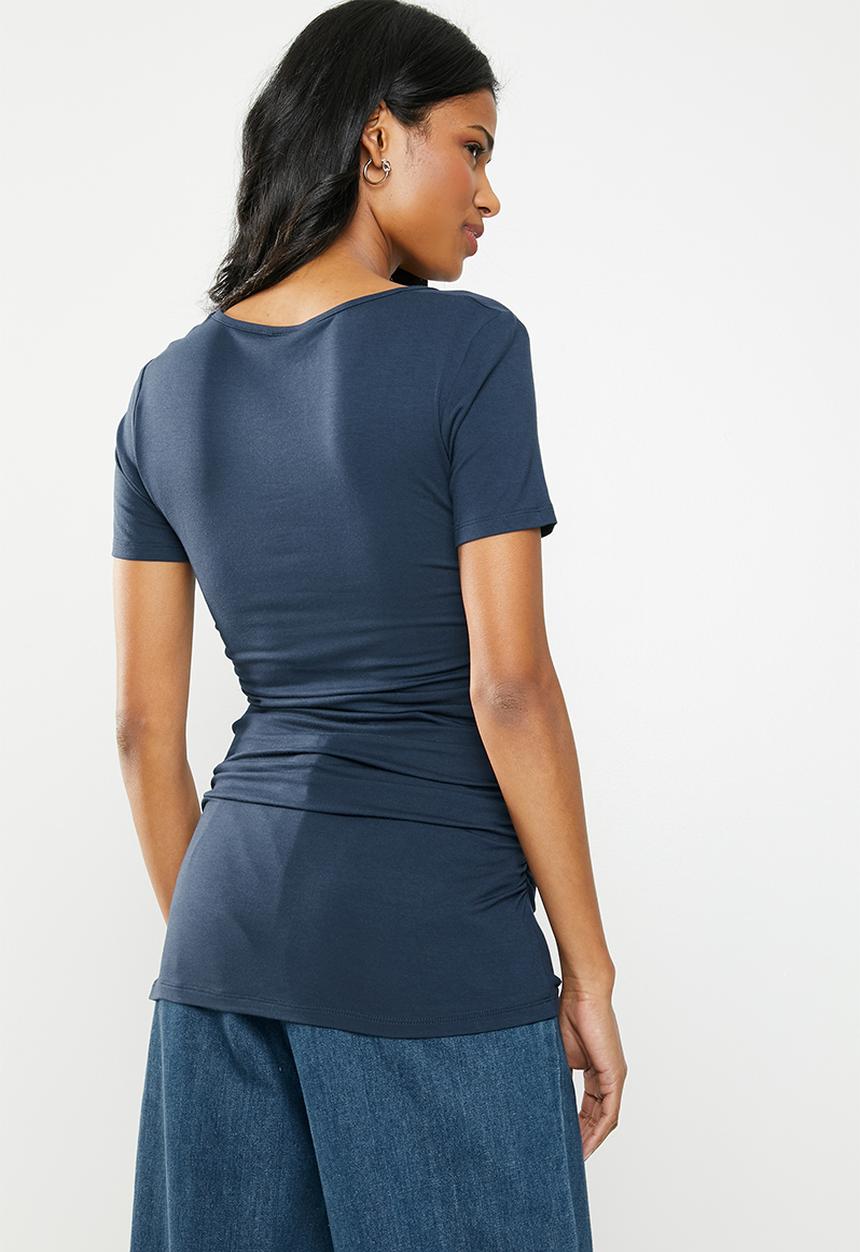 Cherry Melon - Basic round neck tee - navy