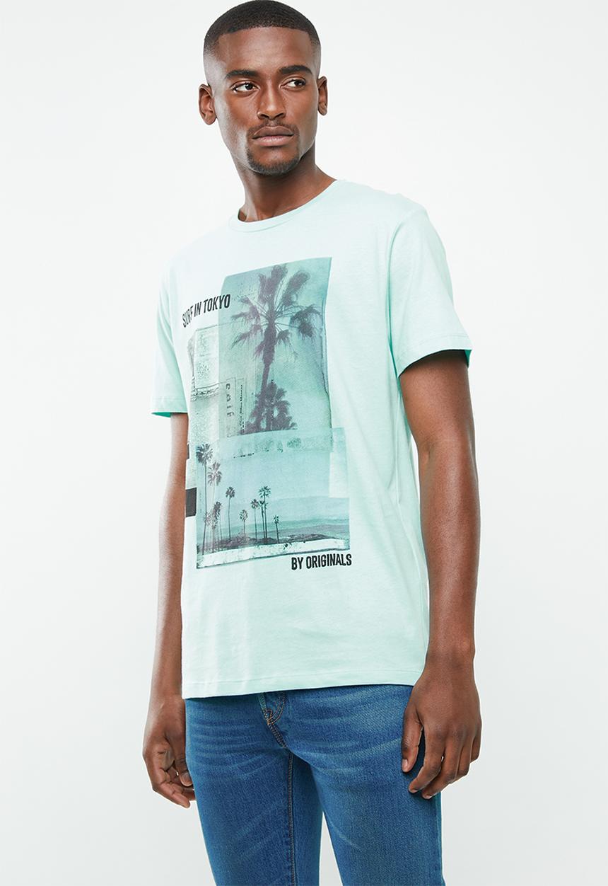 Jack & Jones - Goldie short sleeve crew neck T-shirt - blue