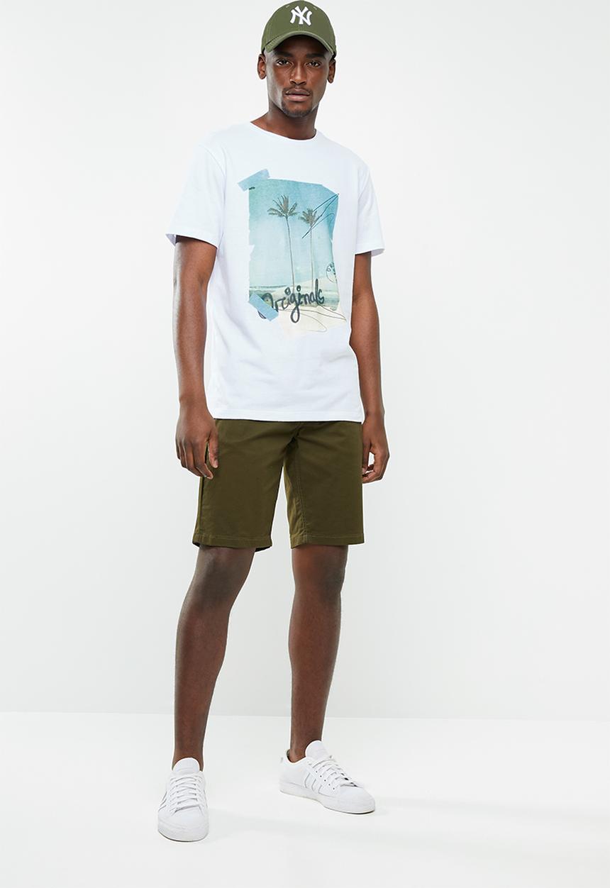 Jack & Jones - Goldie short sleeve crew neck T-shirt - white