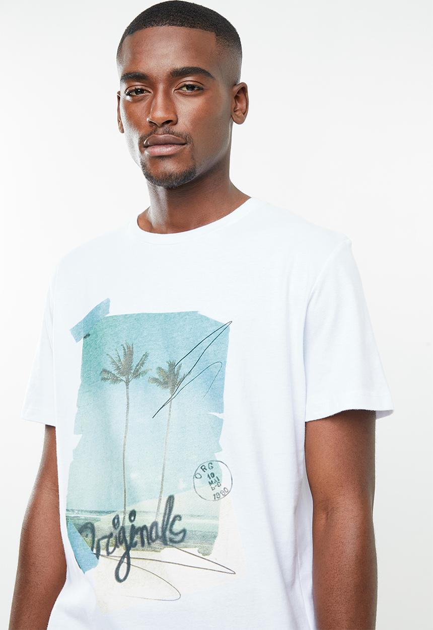 Jack & Jones - Goldie short sleeve crew neck T-shirt - white