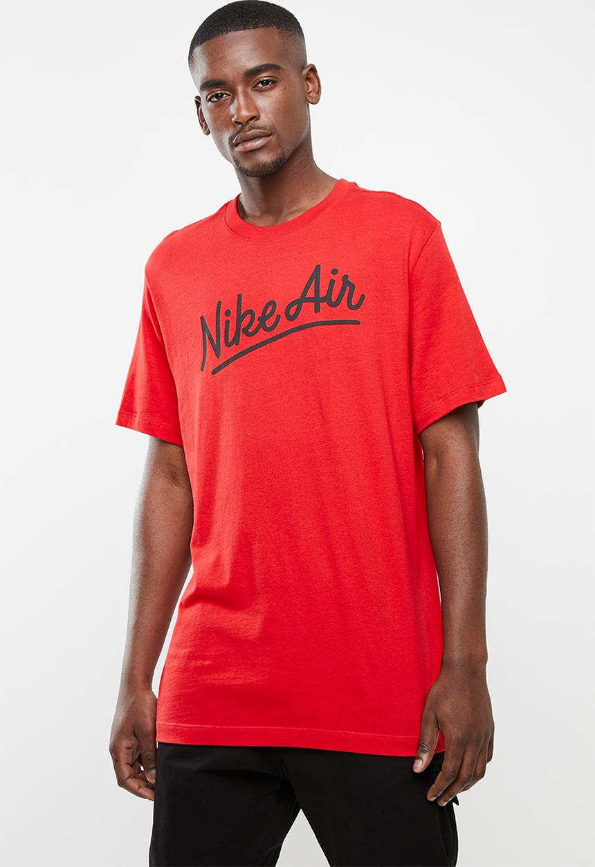 Nike - NSW Nike Air 1 short sleeve tee - red & black