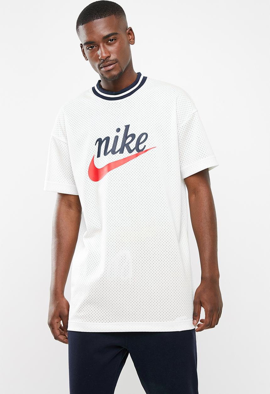 Nike - NSW mesh GX short sleeve top - white 