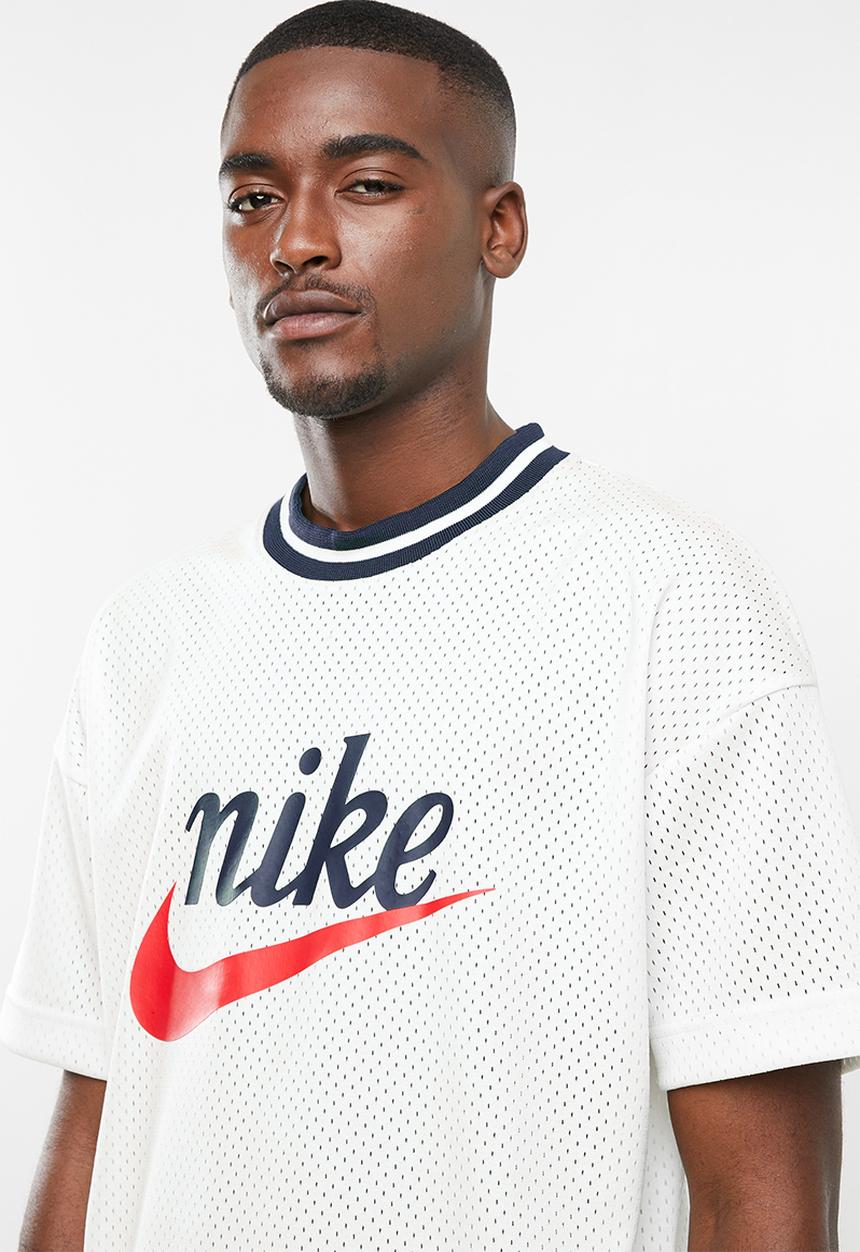 Nike - NSW mesh GX short sleeve top - white 