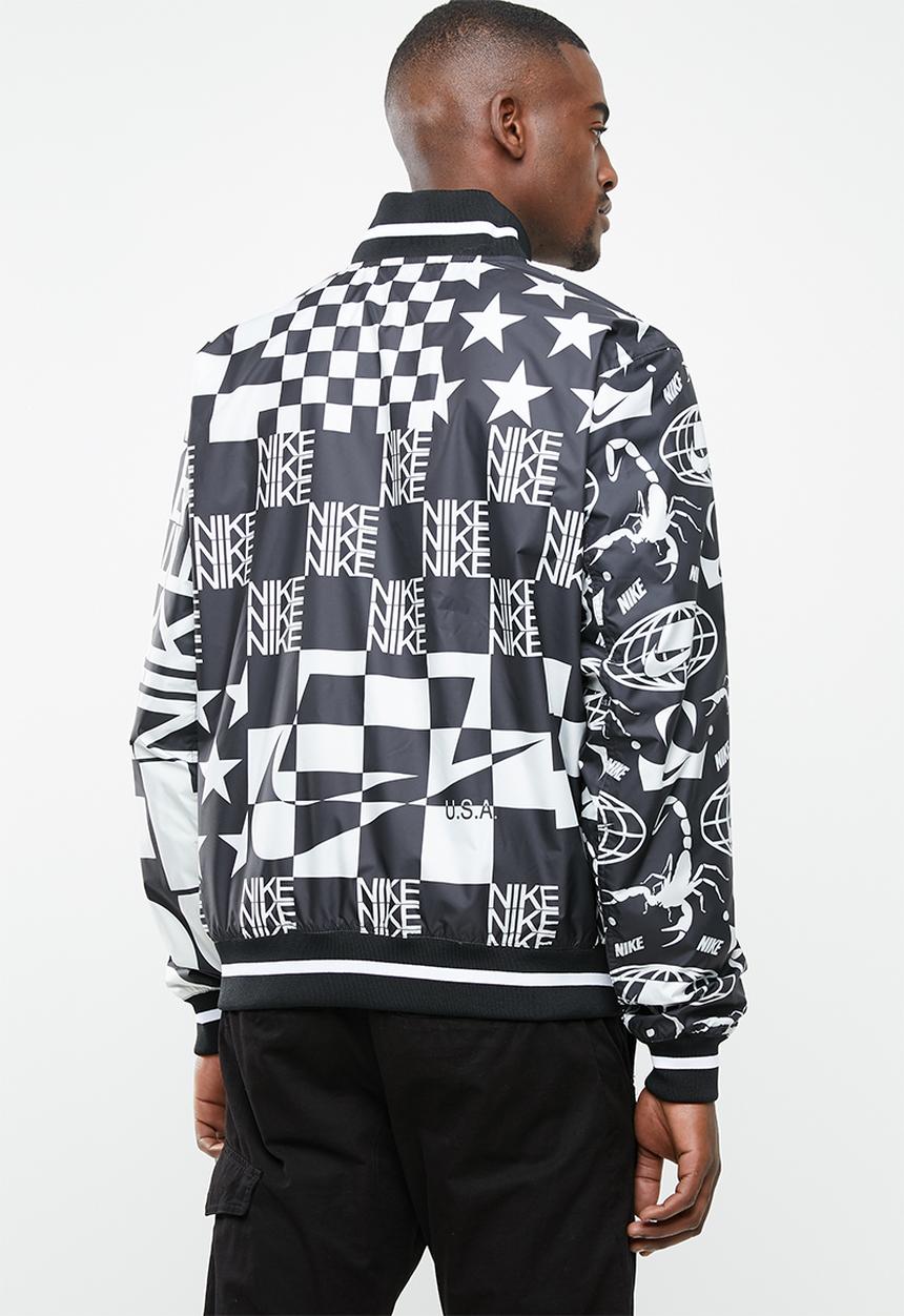 Nike - Nsw nsp jkt aop scorp - black & white 