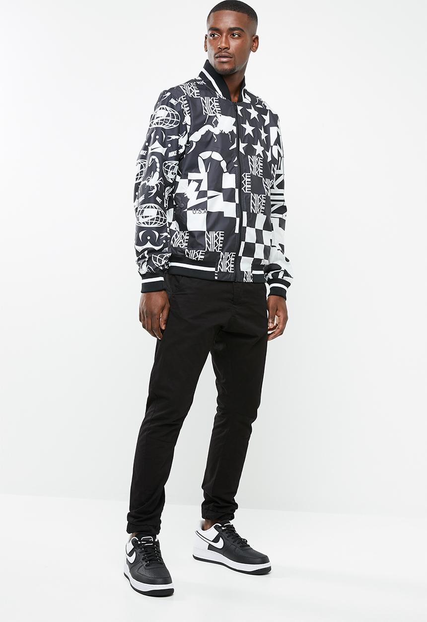 Nike - Nsw nsp jkt aop scorp - black & white 