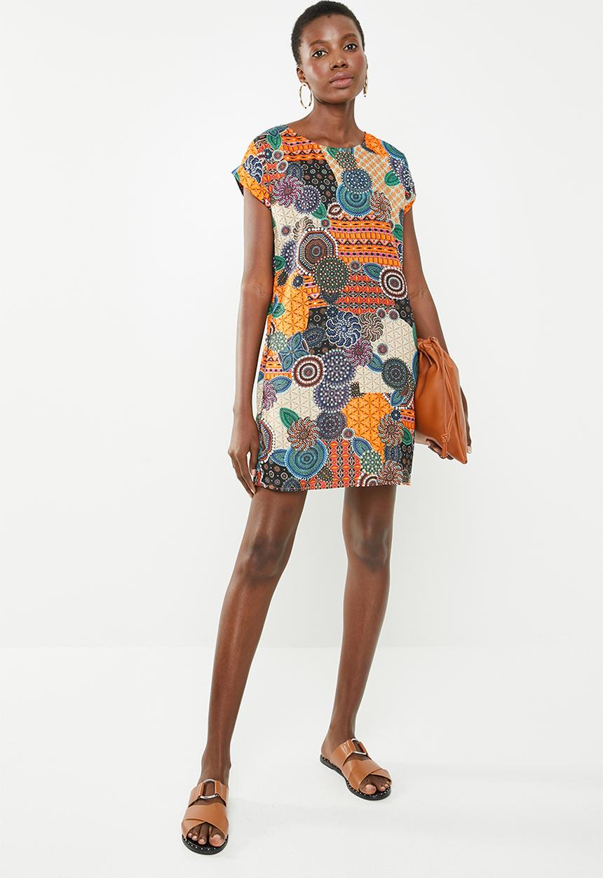 Revenge - Cap sleeve tunic dress - multi