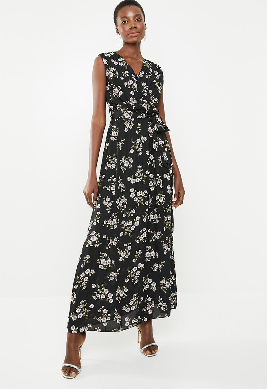 Revenge - Tie waist floral maxi - multi 