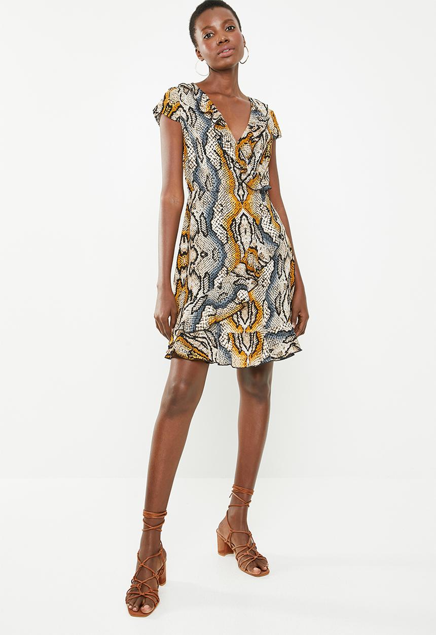Revenge - Mini ruffle dress - multi 