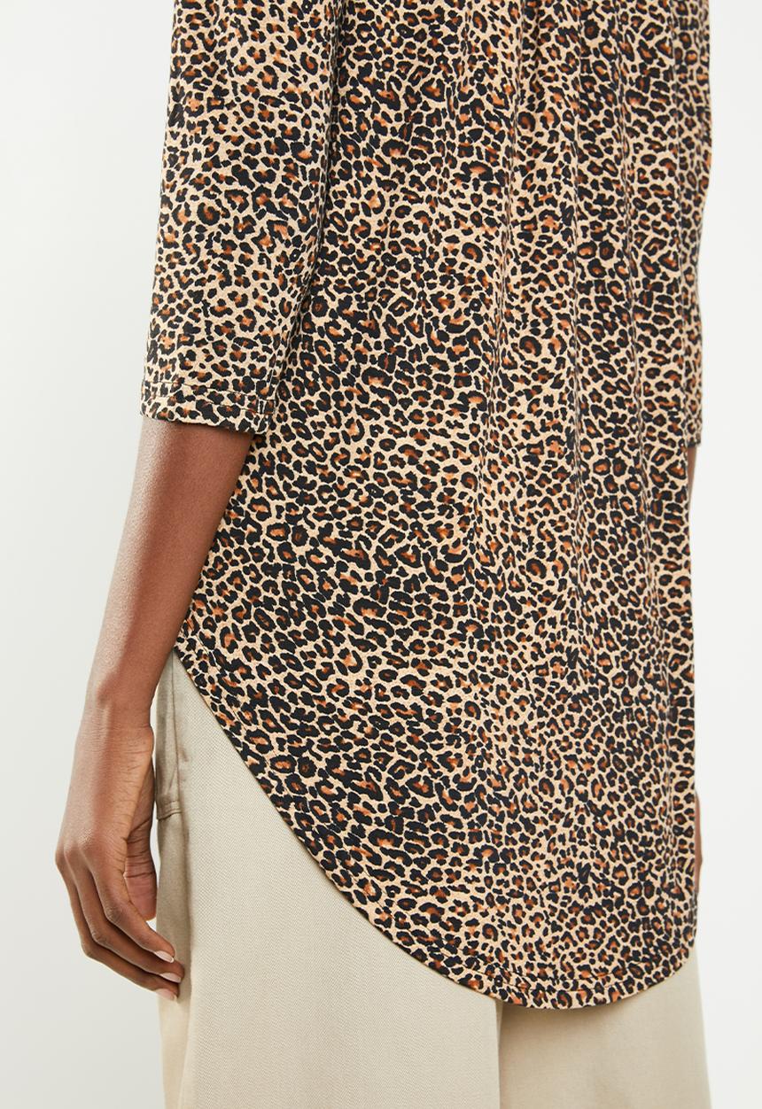Revenge - Leopard print hi low top - multi 