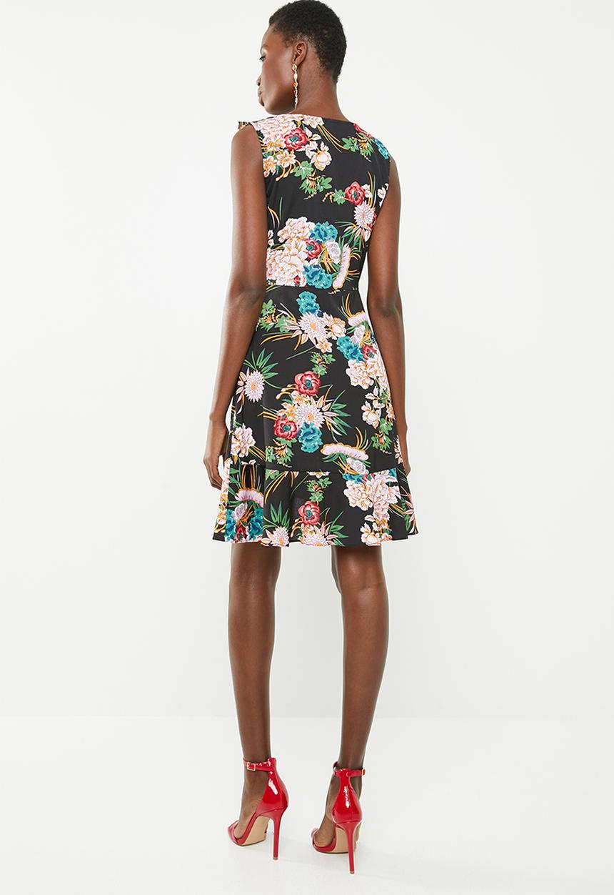 Revenge - Mini ruffle dress - multi 