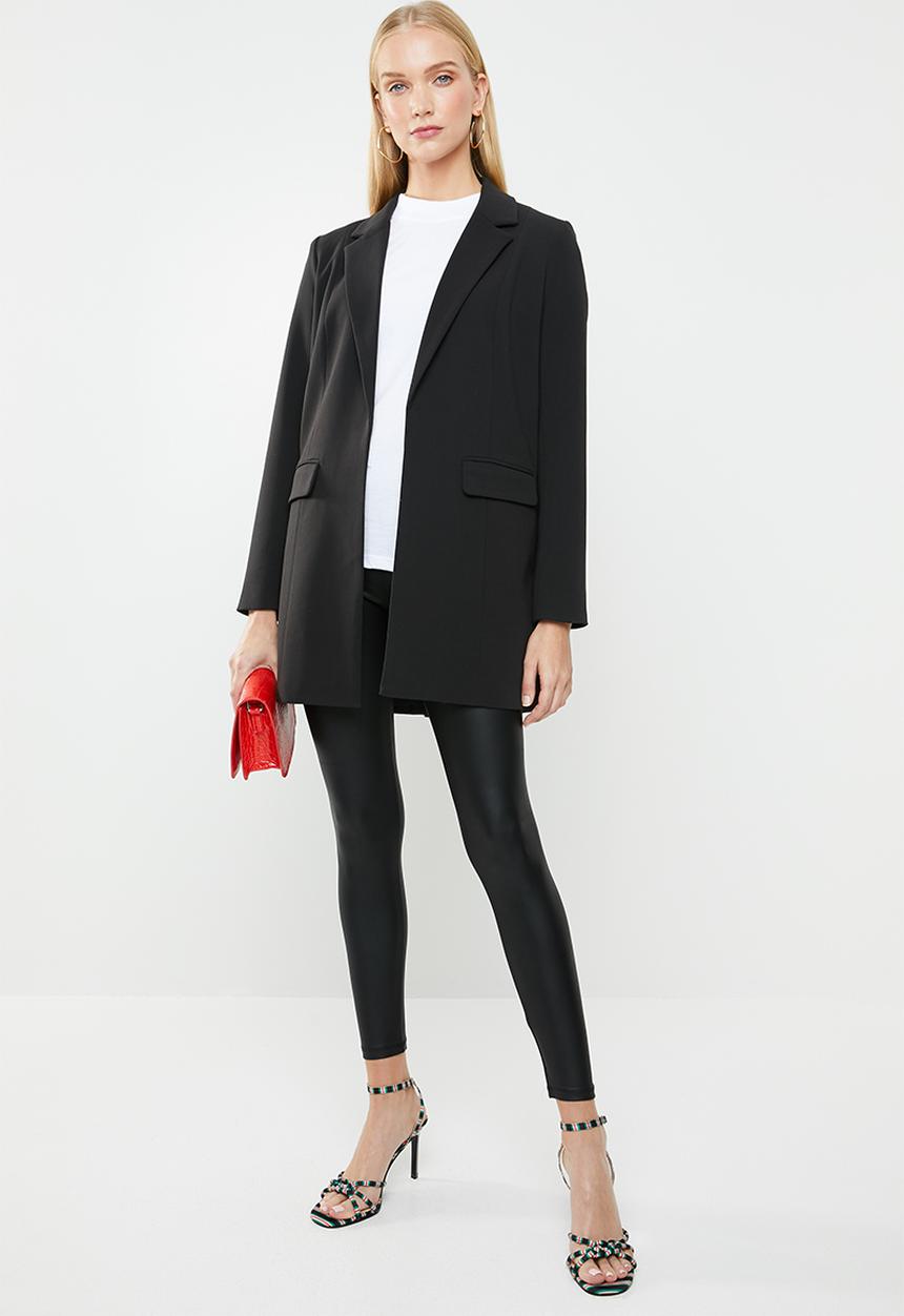 New Look - Wet look leggings - black